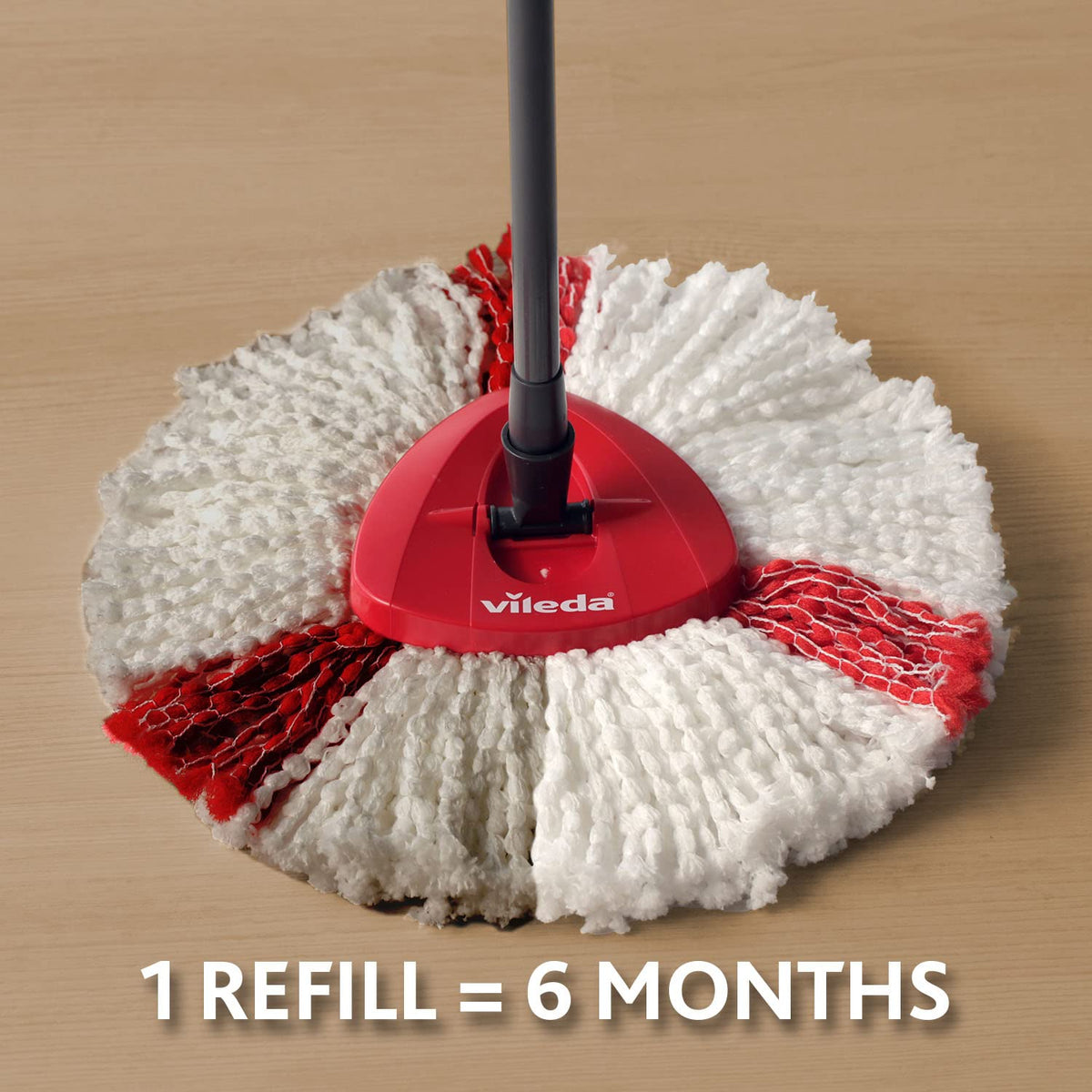 Vileda Turbo 2in1 Spin Mop & Bucket Set with Foot Pedal and Extra Refill