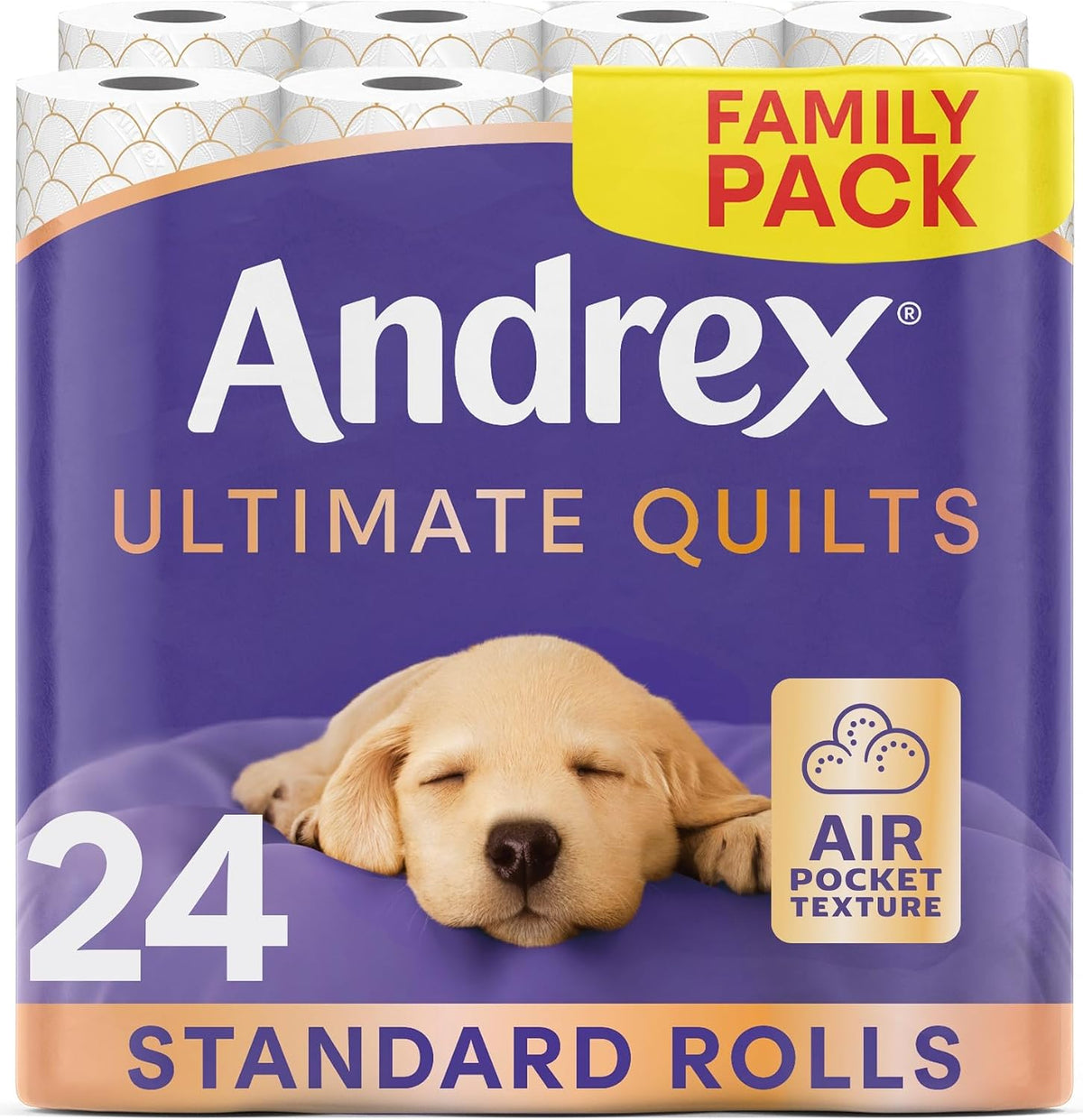 Andrex Ultimate Quilt Toilet Roll - 24 Toilet Rolls, 3-Ply, Bulk Buy