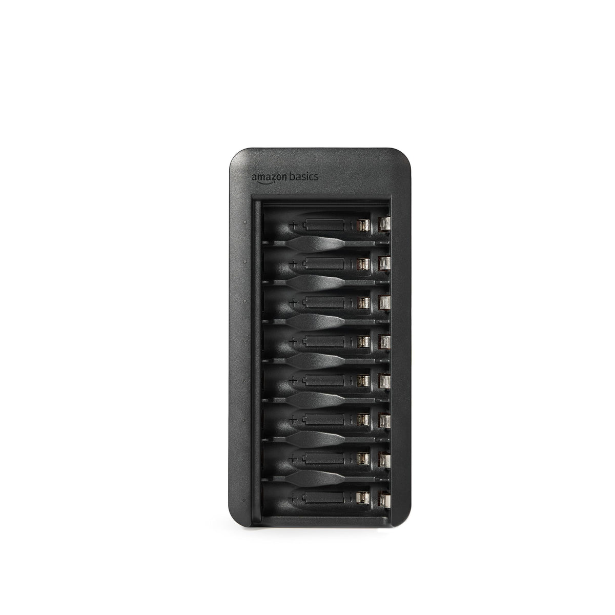 Amazon Basics 4 Slot Ni-MH AA & AAA Battery Charger With Indicator LEDs, With USB Port, Black