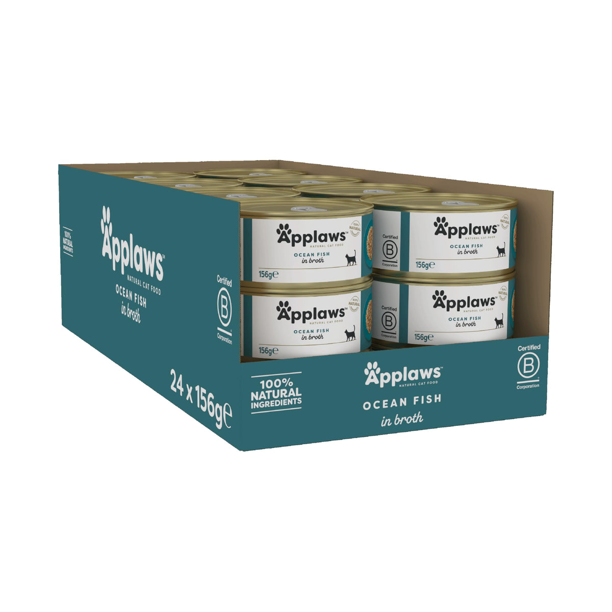 Applaws 100% Natural Wet Cat Food, Pouch Multipack Fish Selection in Broth, 70 g (24 x 70g) Pouches