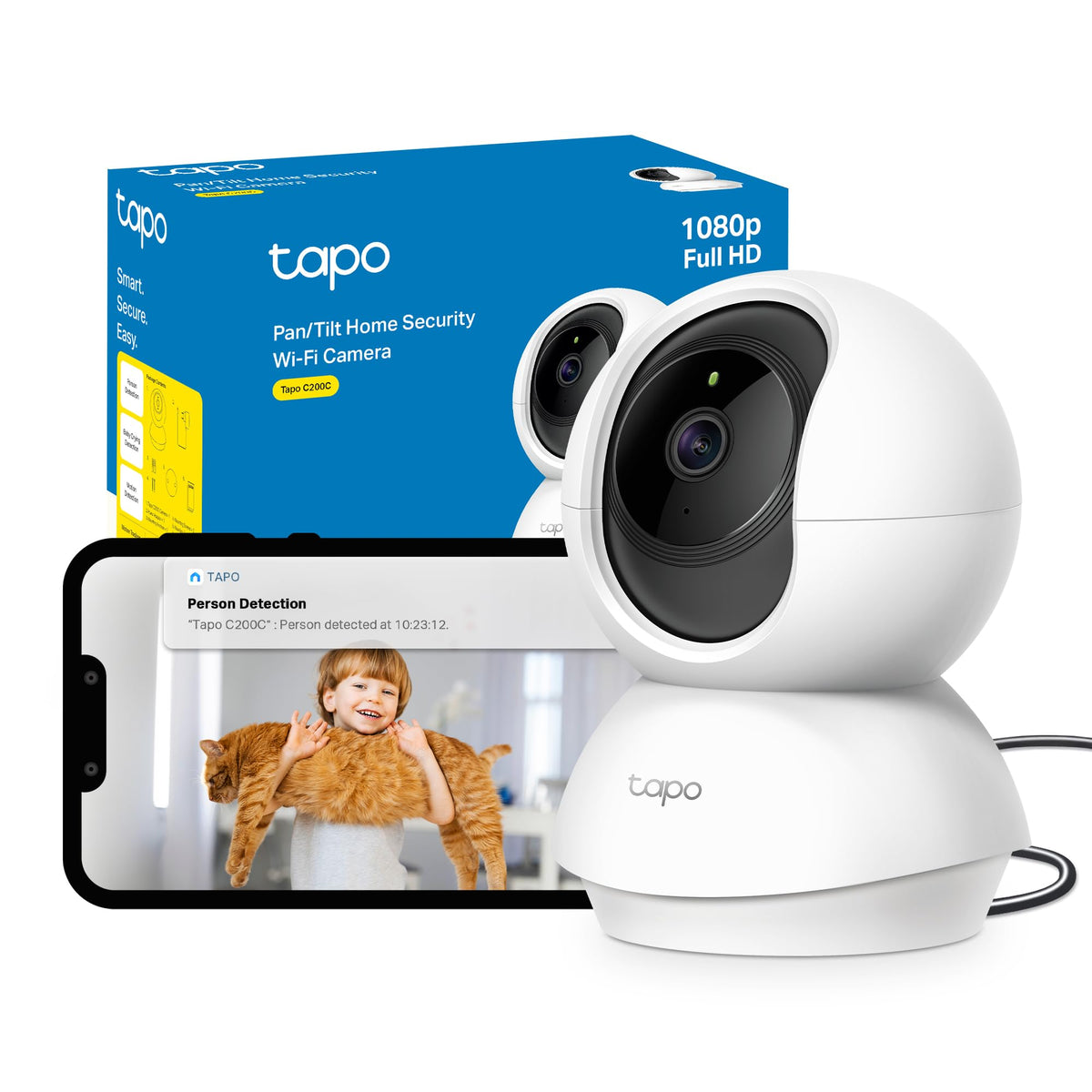 Tapo C210 2K 3MP Pan/Tilt Indoor Security Camera Pet Camera House Security