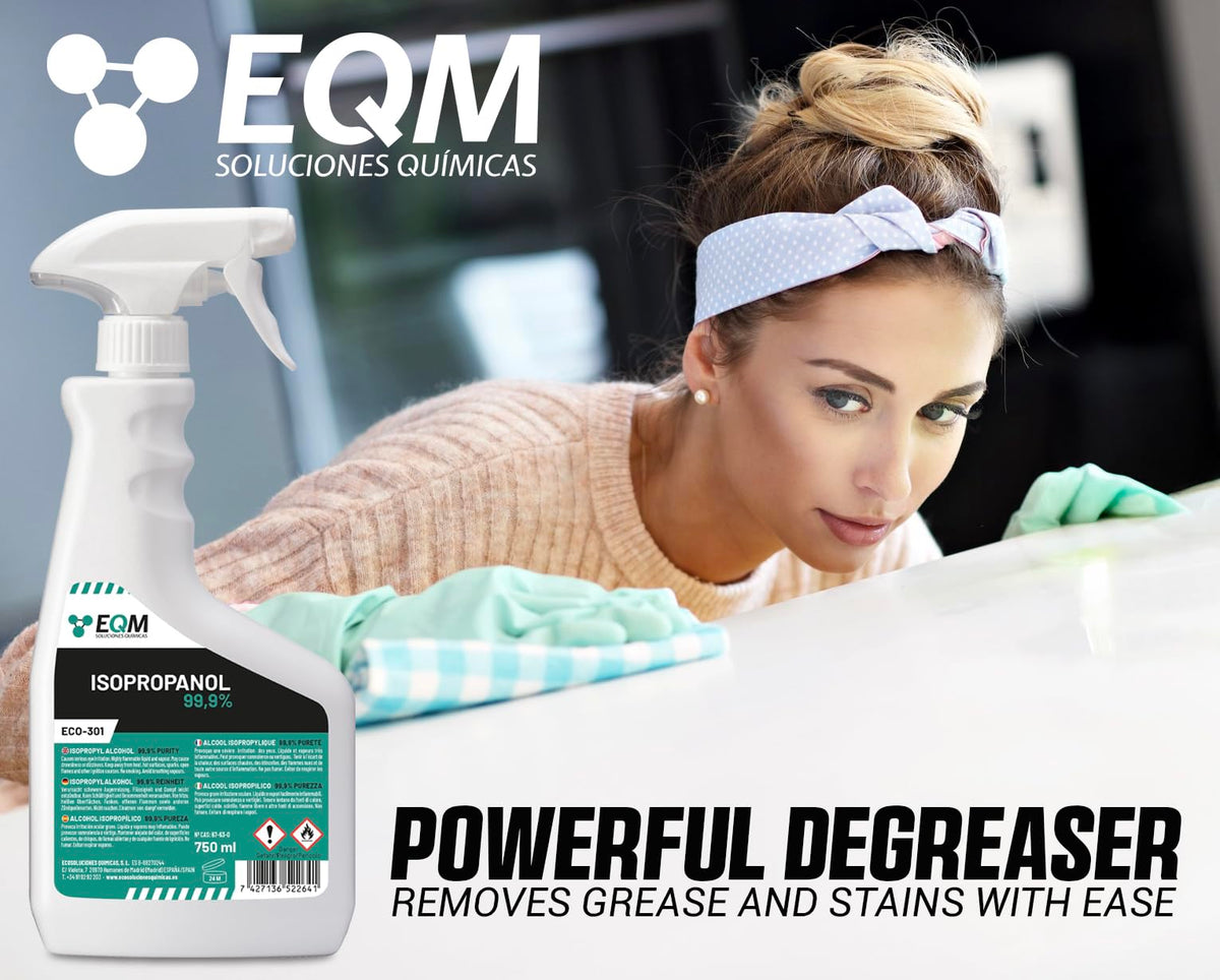 EQM - ECO-301 - Isopropyl Alcohol 99.9% Pure - Cleaning Isopropanol 1L