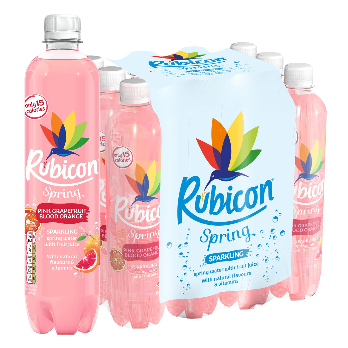 Rubicon Spring Black Cherry Raspberry Flavoured Water, 12 Pack, 330ml Cans