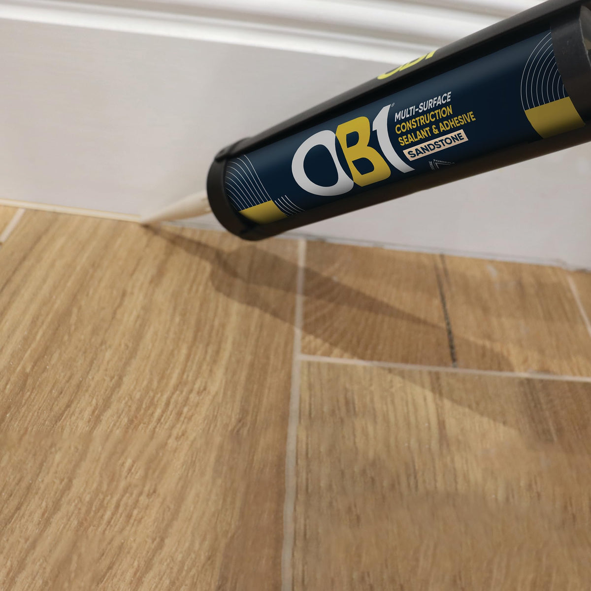 OB1 Clear Multi-Surface Construction Sealant & Adhesive, 290ml 2in1 formula