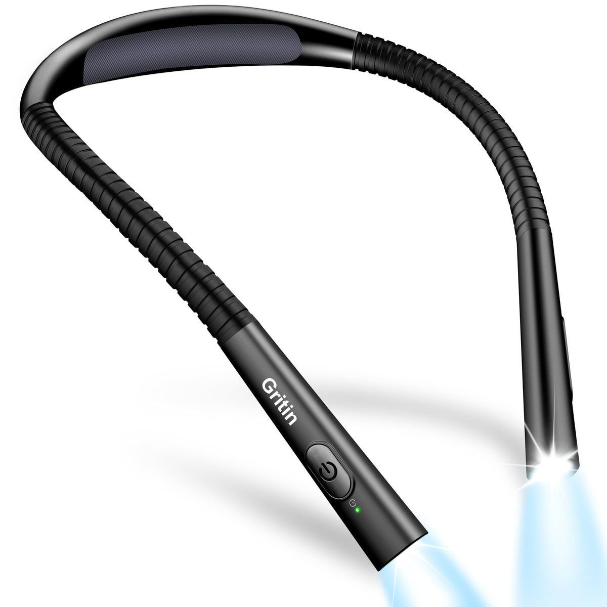 Gritin Book Light, Eye Caring 4-Color&5-Brightness Neck Light Reading Lamp