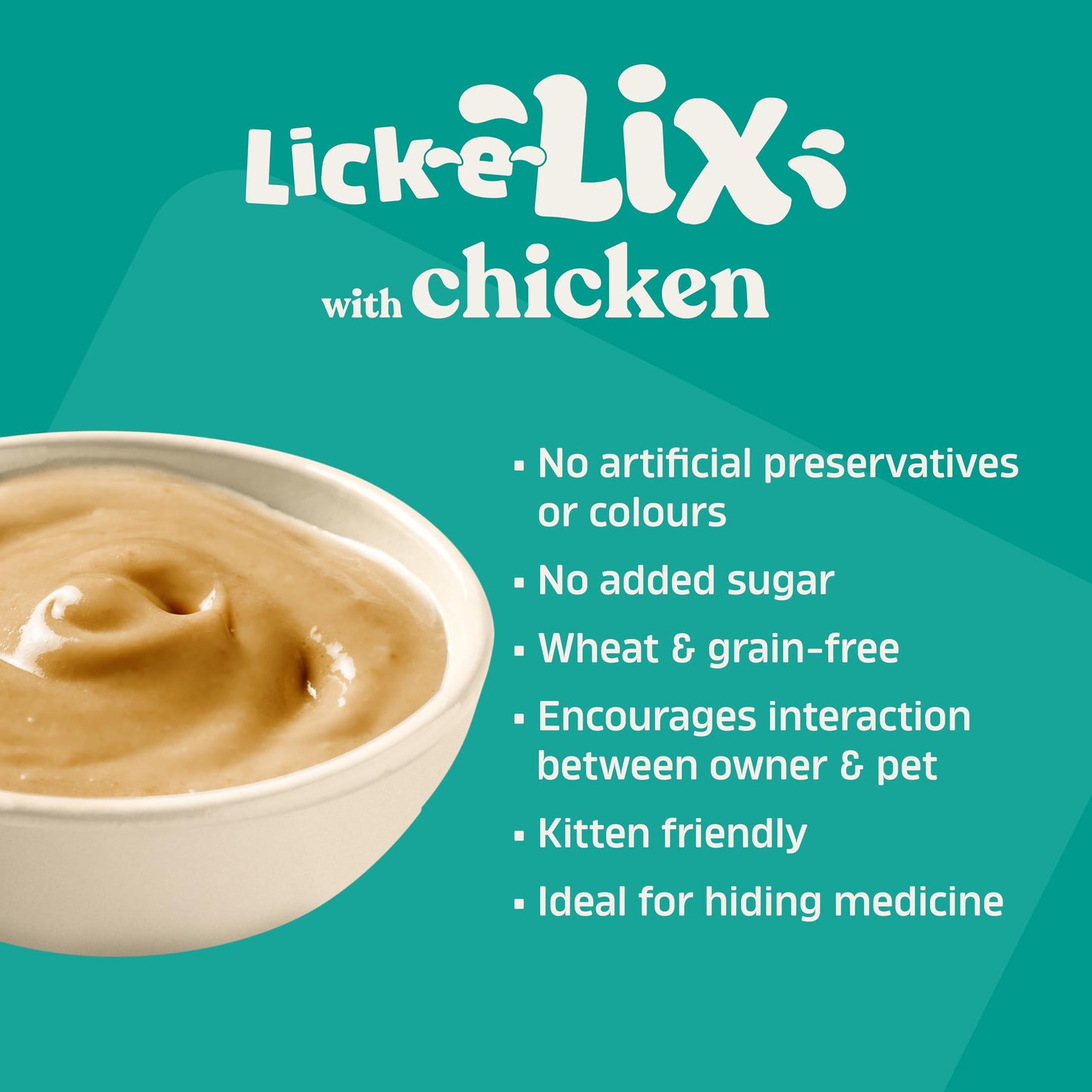 Webbox Lick-e-Lix Cat Treats Variety Value Pack - Kitten Friendly, Grain Free, No Artificial Preservatives or Colours (50 Pack)