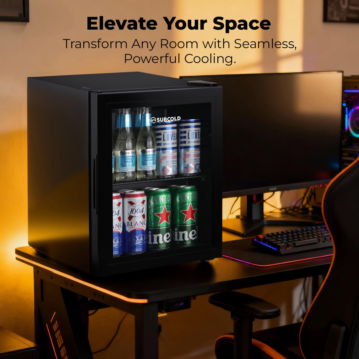 Subcold Cave35 Beer Fridge | 35L | 0-8°C | LED | Stainless Steel Door