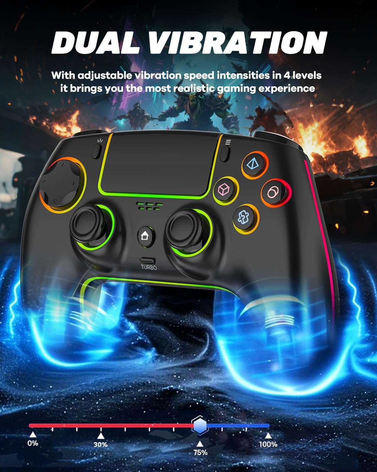 MYSTILUCK Wireless Hall‑Effect Controller for PS5, PC, Mac, Steam Deck