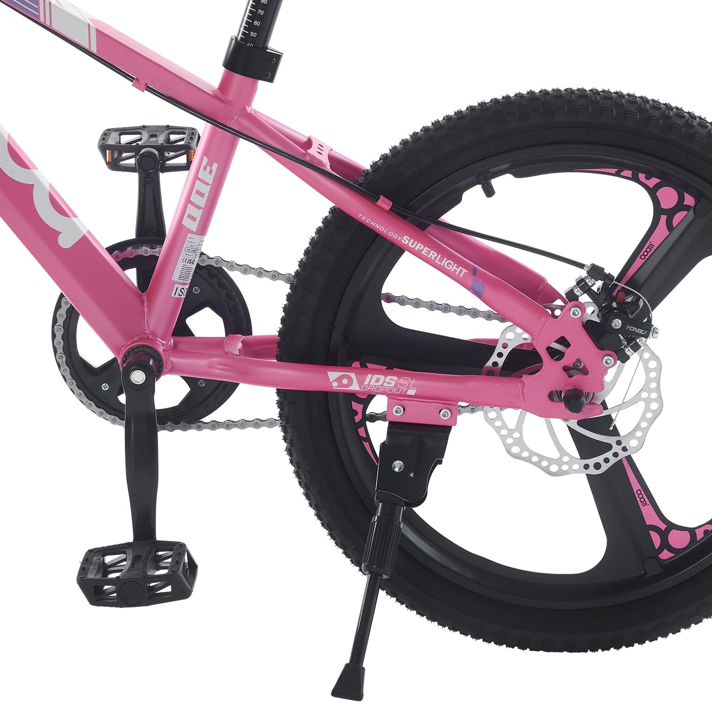 BSTSEL Kids Bike 18" 20" 22" 24" Inch Youth Bike Shock Absorber Bike,12.25-Inch Frame,V-Brakes,Suitable for 9-14 Year Old Boys and Girls Mountain Bikes Pink Blue Bicycle