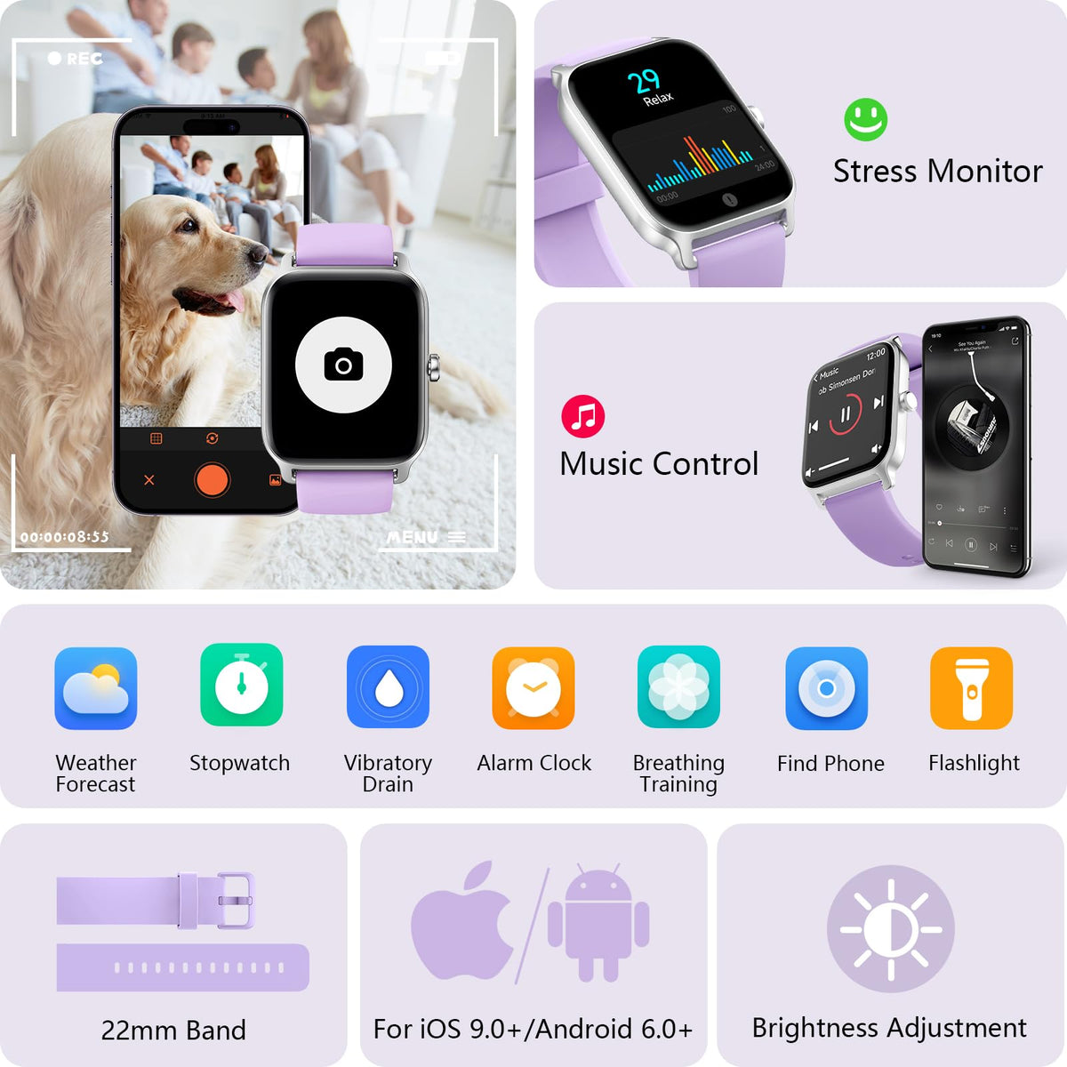 Smart Watch for Women, Answer/Make Calls, Alexa Built-in, [1.8"HD Screen] Smart Watches for Women iPhone/Samsung/Android, Fitness Watch with Heart Rate Sleep SpO2 Monitor,IP68 Waterproof, 100+ Sports