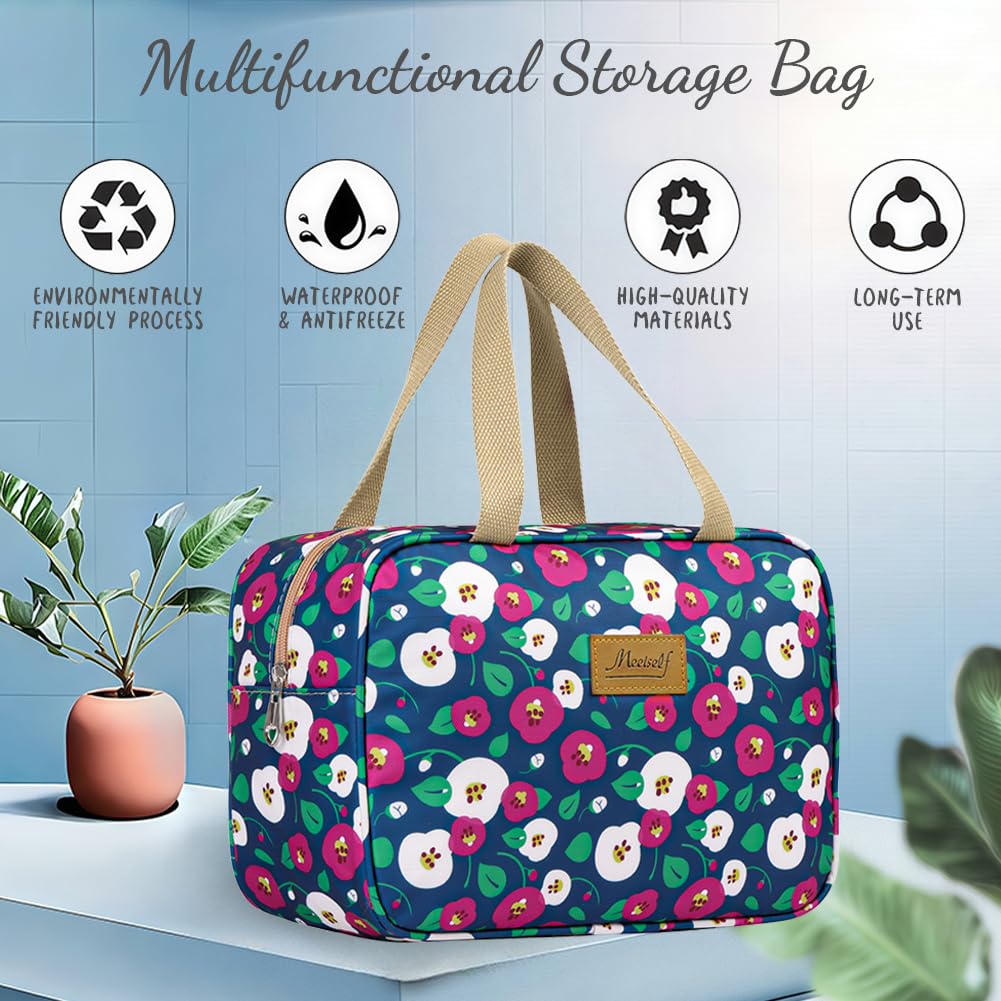 Aucuu Toiletry Bag, Large Full Size Toiletry Bag, Travel Hand-Held Make up Wash Bags, Portable Waterproof Toile-Try Kit, Bathroom Storage Case, Cosmetic Organizer for Travel, Camping for Women Girl