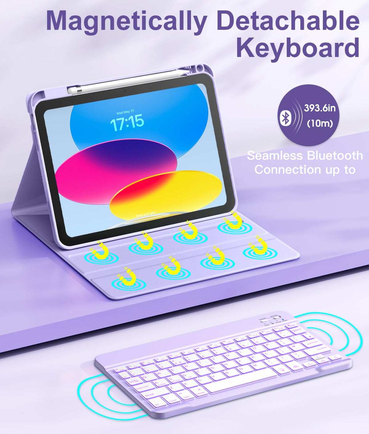 Vobafe Keyboard Case for iPad A16 11th Generation 11 inch/10th Gen 10.9"