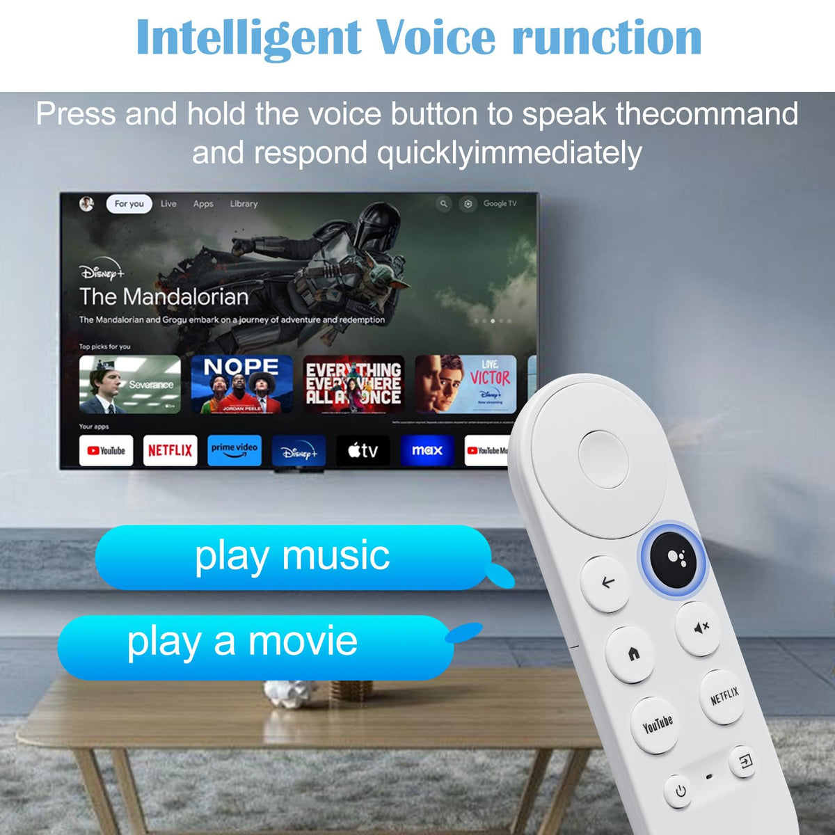 Replacement Hisense TV Remote Control for Hisense VIDAA 4K UHD FHD QLED LED LCD HDTV Smart TV Remote Replacement with 12 Shortcut Buttons, No Setup Required
