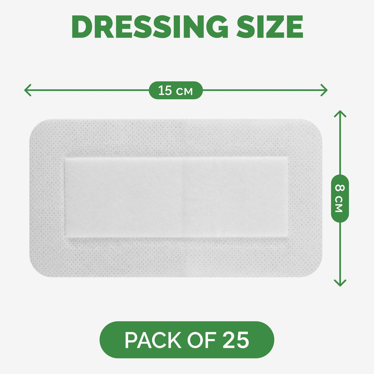 Sterile Adhesive Wound Dressings – Pack of 30 Assorted Sizes (6×7, 8×10, 8×15) – Individually Wrapped, Breathable Surgical Plasters for Post-Operative Wound Care & Medical Device Fixation