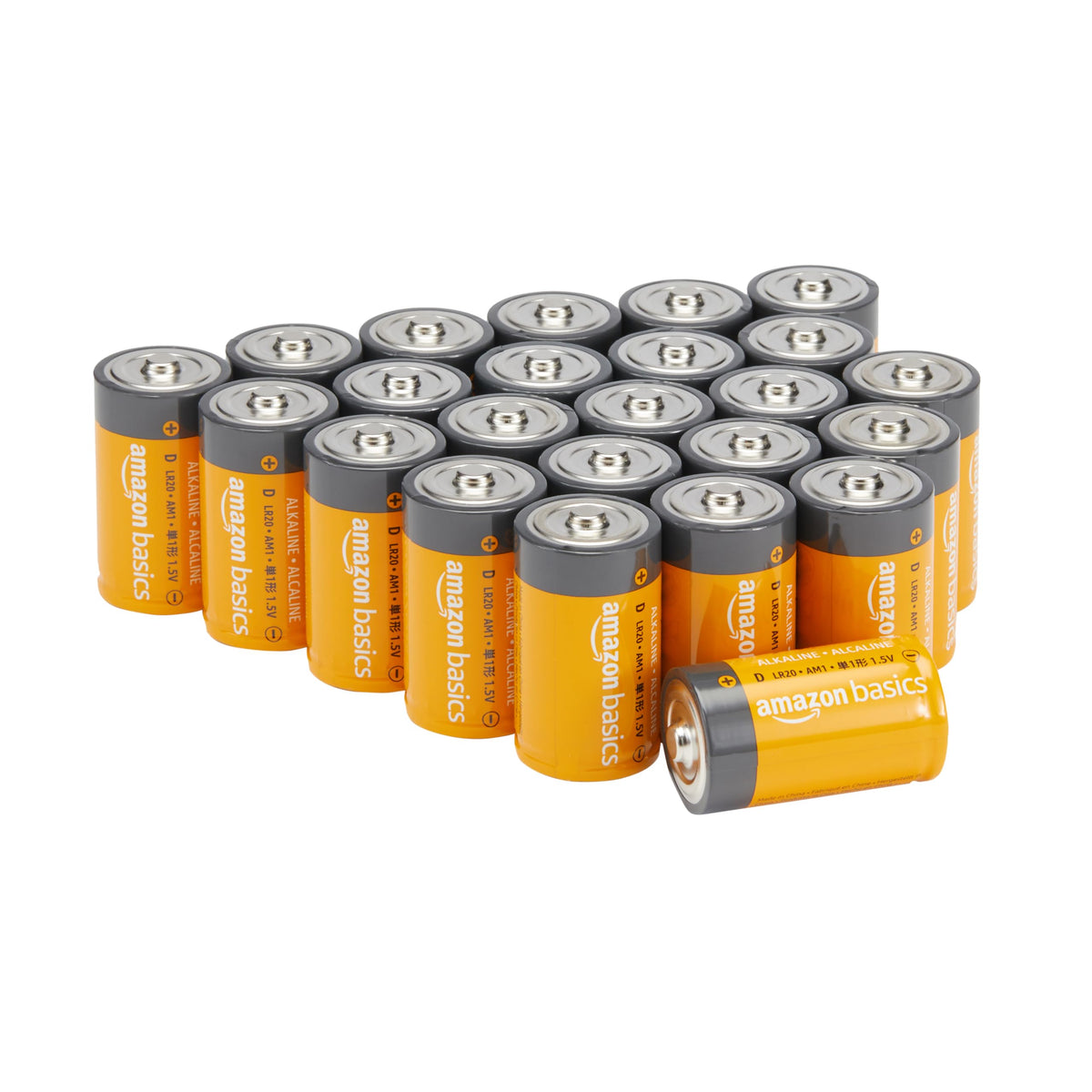 Amazon Basics 12-Pack D Cell All-Purpose Alkaline Batteries, 1.5 Volt, 5-Year Shelf Life