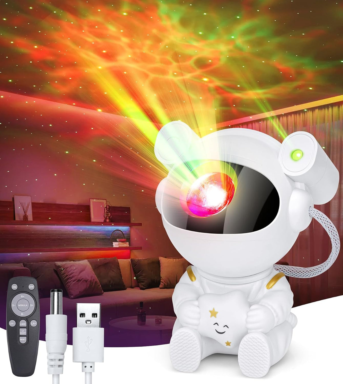 Astronaut Galaxy Projector, Spaceman Light Projector with Timer&Remote