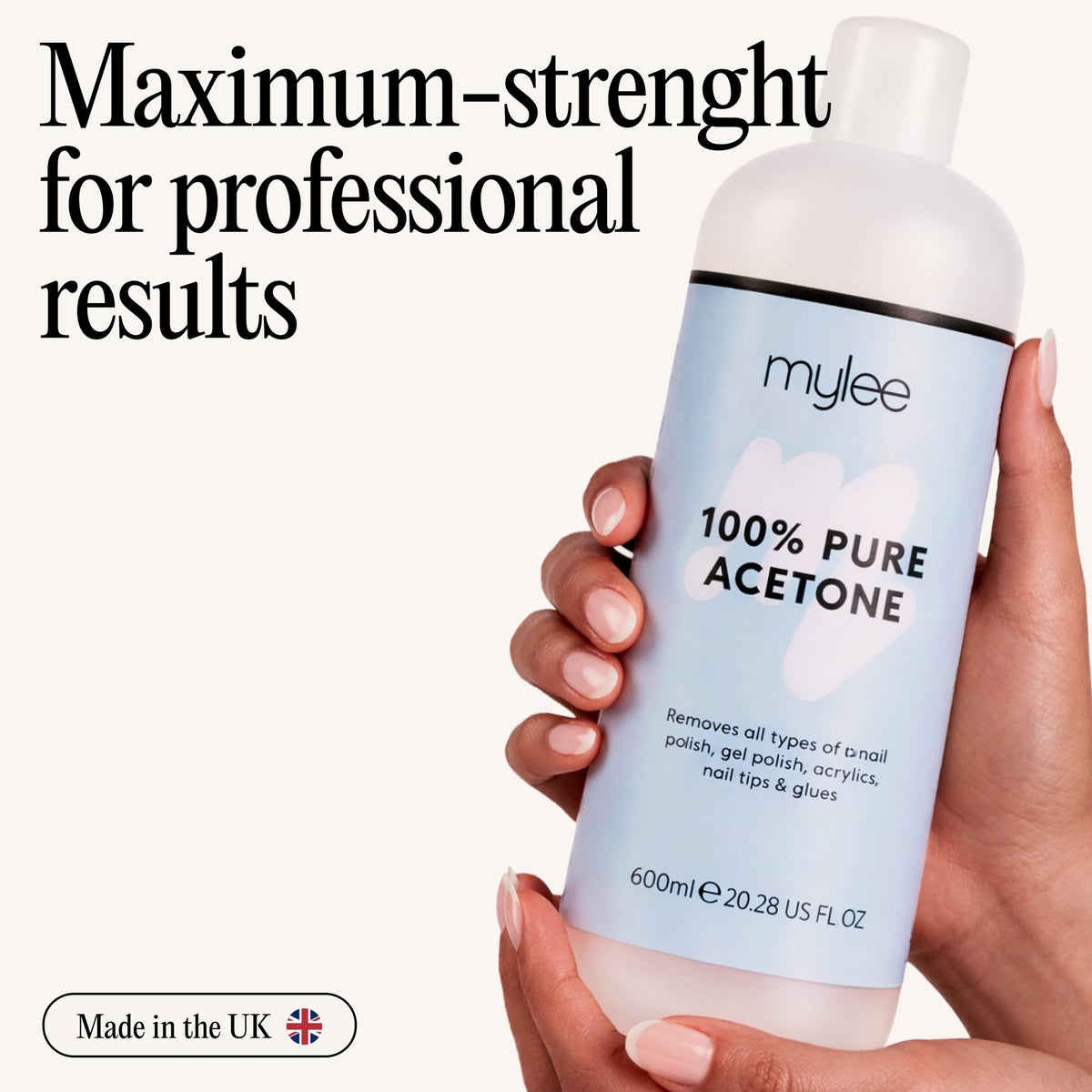Mylee 100% Pure Acetone (300ml) - Gel Nail Polish Remover