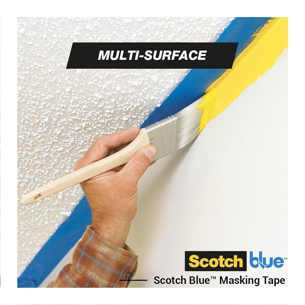ScotchBlue Multi-Surface Premium Masking Tape, 24mm x 41m, 1 Roll/Pack - Scotch Adhesive Blue Painters Tape, For Painting and Decorating, Indoor & Outdoor, Sticks Well, 100% PEFC