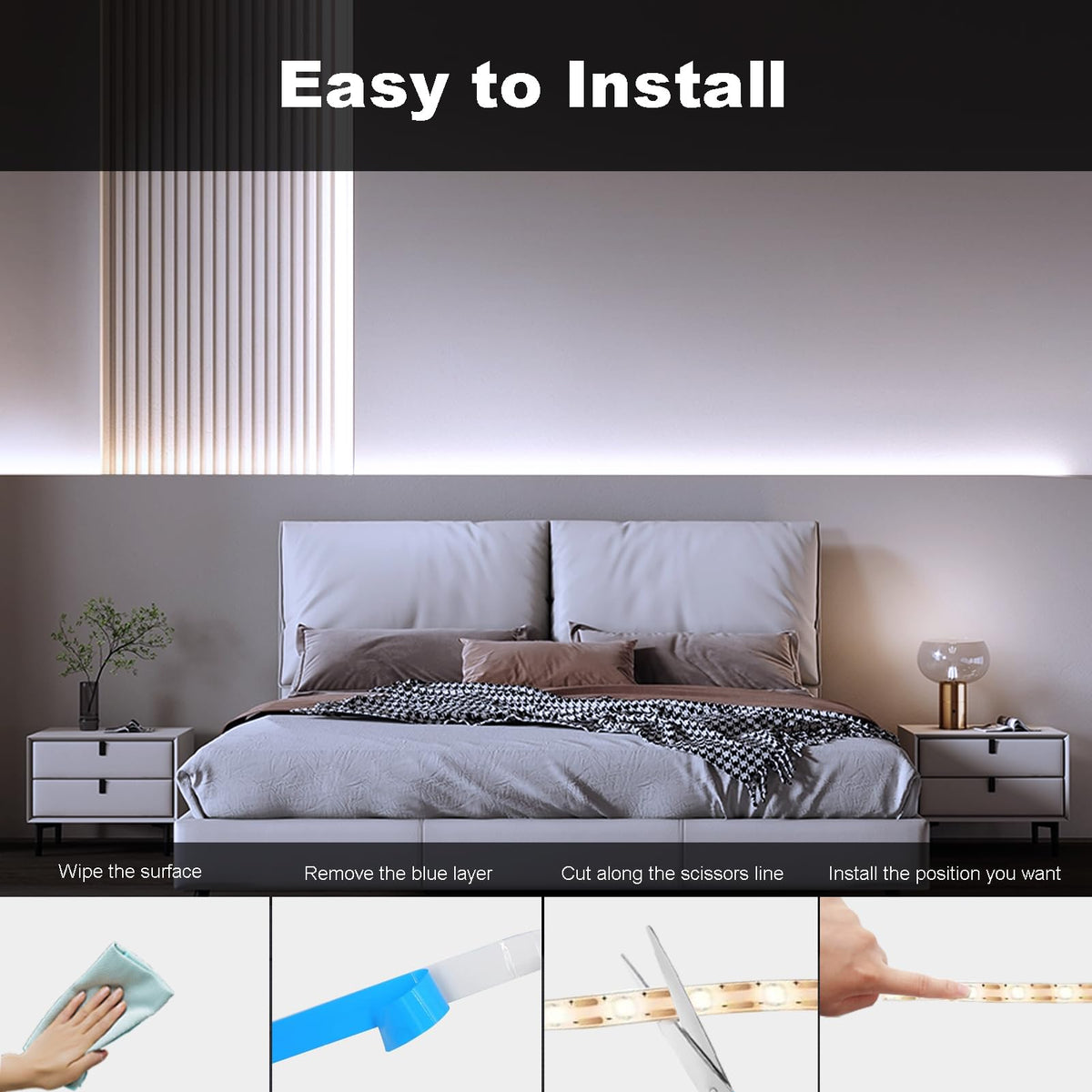 CCILAND 3M 90 LED Battery Strip Lights with Remote 8 Modes Timer