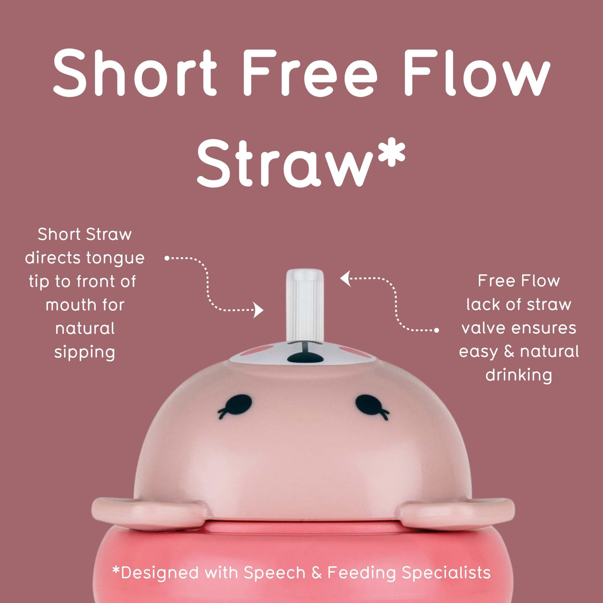 TUM TUM Tippy Up Free Flow Sippy Cup (No Valve), Sippy Cup for Toddlers, 200ml, BPA Free (Pete Polar Bear S3)