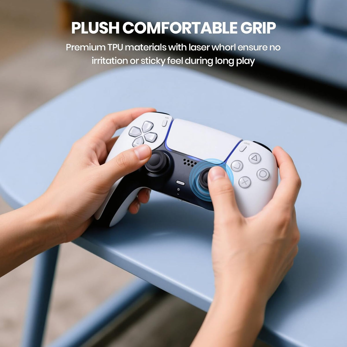 NEWDERY Joystick Replacement Grip Caps for PS5/PS4 Controller