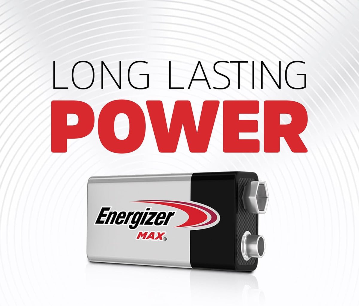 Energizer Max - 9V Battery (3 Pack) - Nine Volt Alkaline Block Batteries