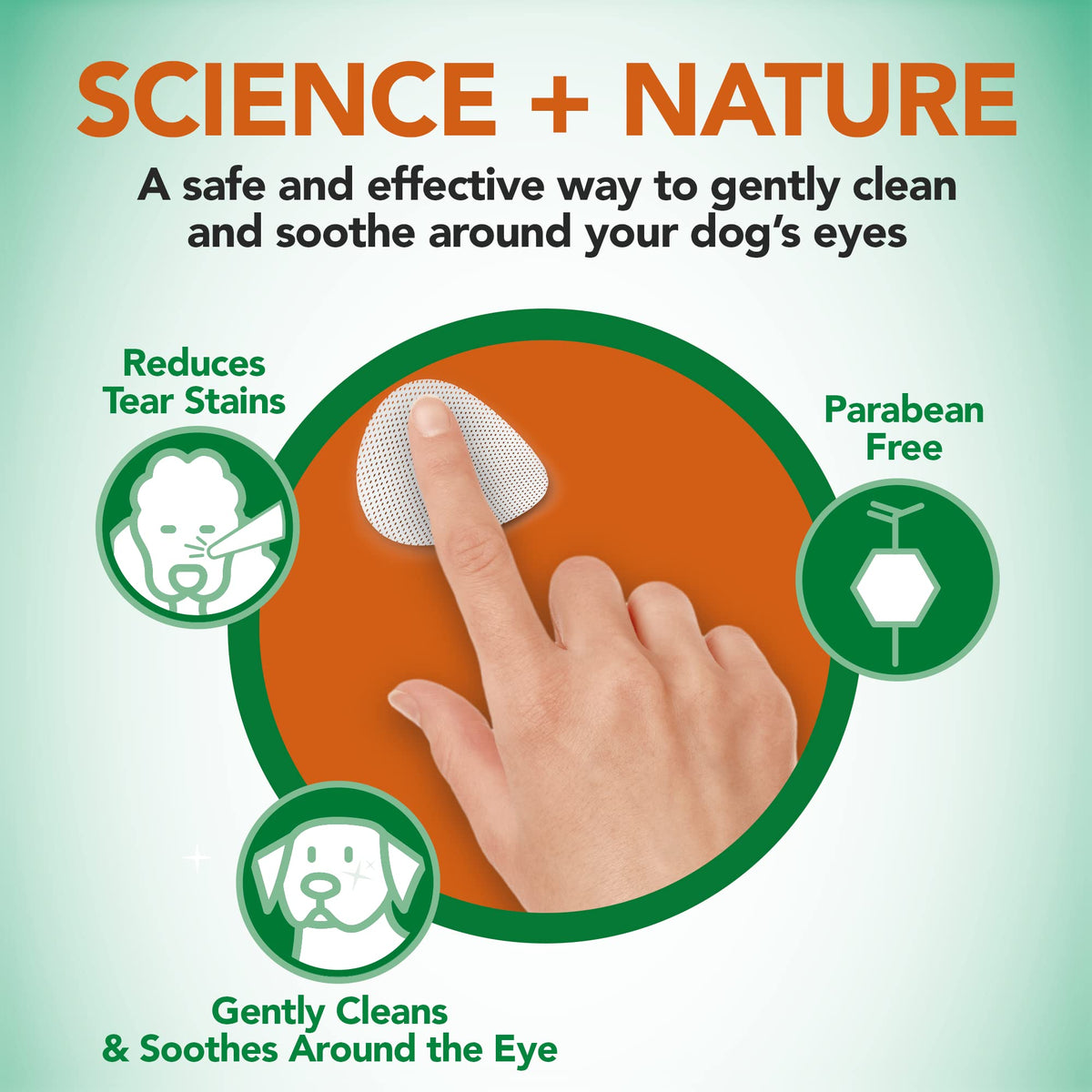 Vet's Best Ear Relief Finger Wipes 50 Disposable Wipes