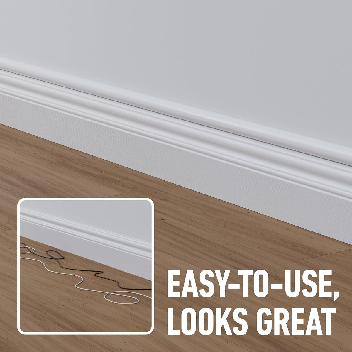 D-Line 30x15mm Cable Trunking 4m Multipack, Half Round Profile, Self-Adhesive Wire Cover, Paintable Cable Management - 10x 30mm (W) x 15mm (H) x 40cm Lengths and Accessories - White