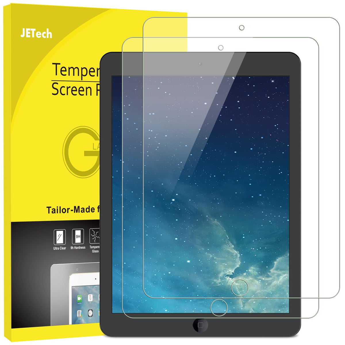 JETech Screen Protector for iPad (A16) 11th/10th Gen, 2-Pack