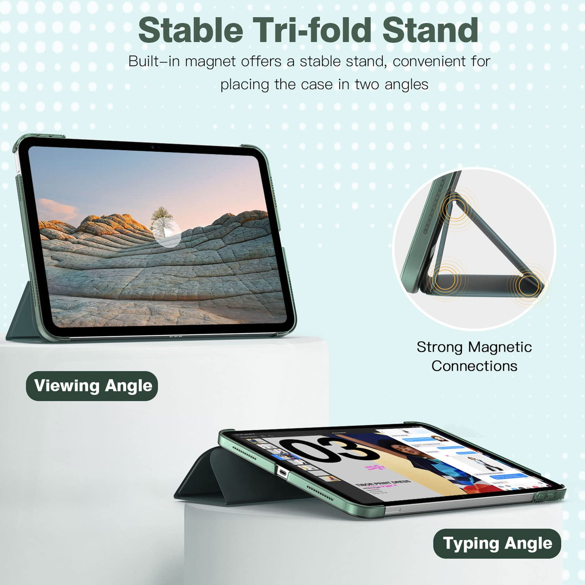TiMOVO Case for iPad A16 11th Gen 11"/10th Gen 10.9", Abyss Blue