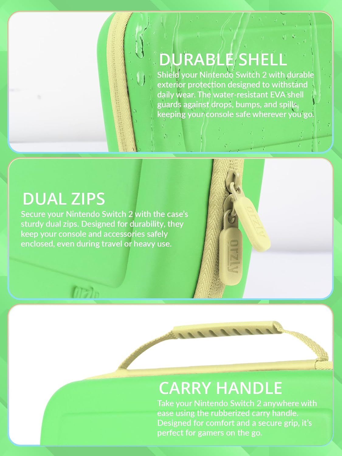 Orzly Carry Case for Nintendo Switch Lite Protective Hard Shell Portable Travel Carry Case with Storage for Accessories & Game Cartridges (Red & White)
