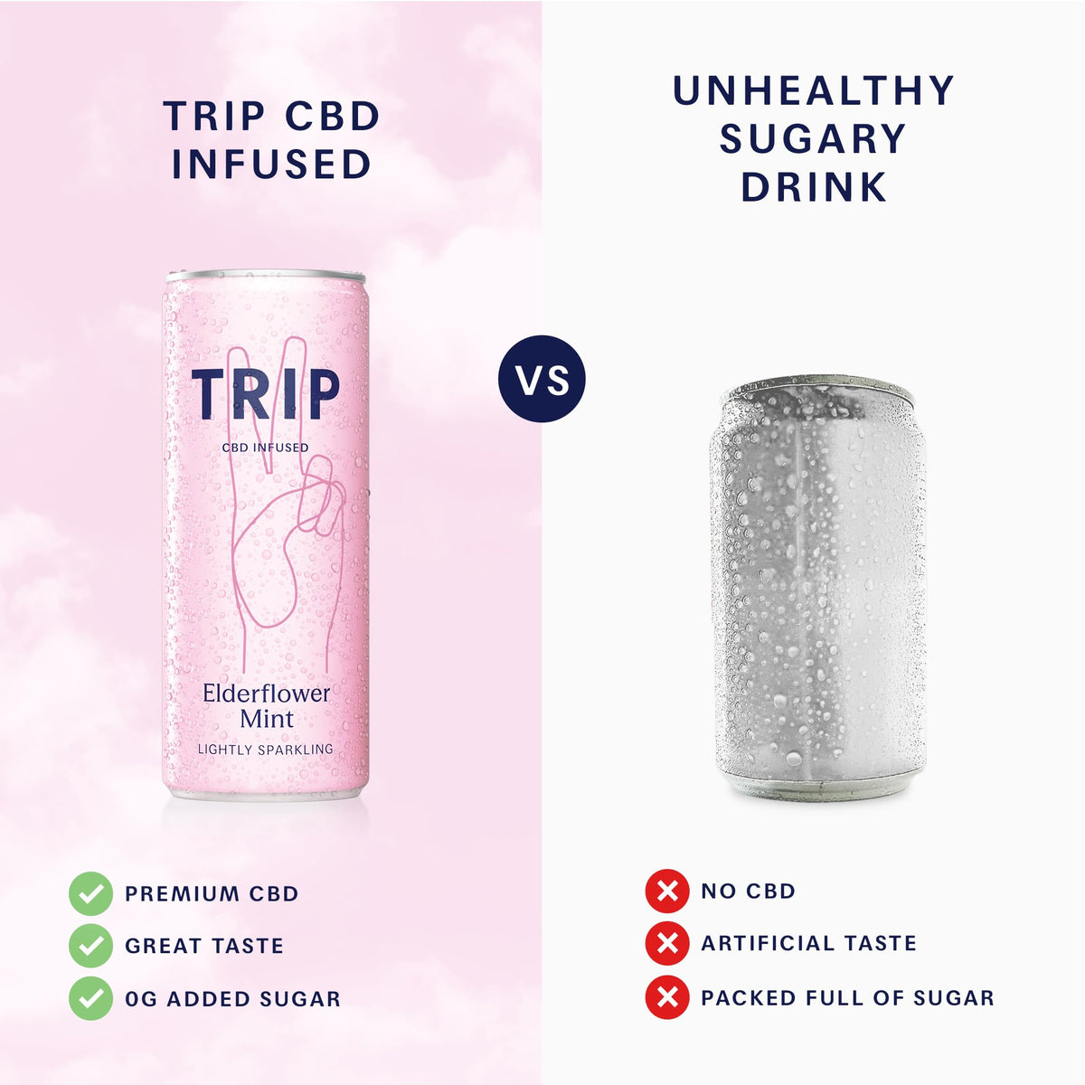 TRIP Sparkling Drink, Low Calorie, Vegan, Peach Ginger, 12 pack