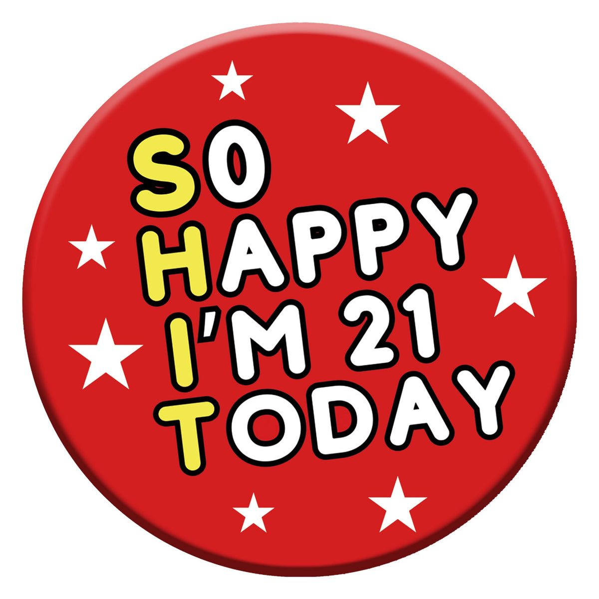 Birthday Badge 76mm With Metal Back