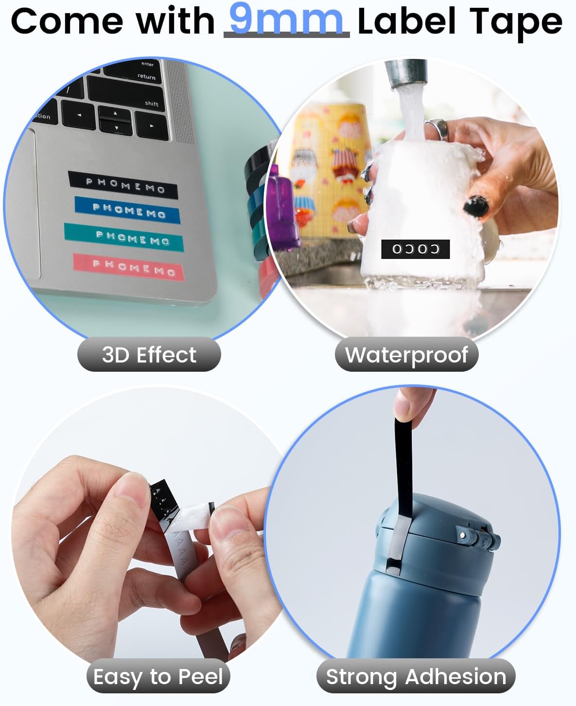 Phomemo Embossing Label Maker,Embossed Label Maker Machine with Tape