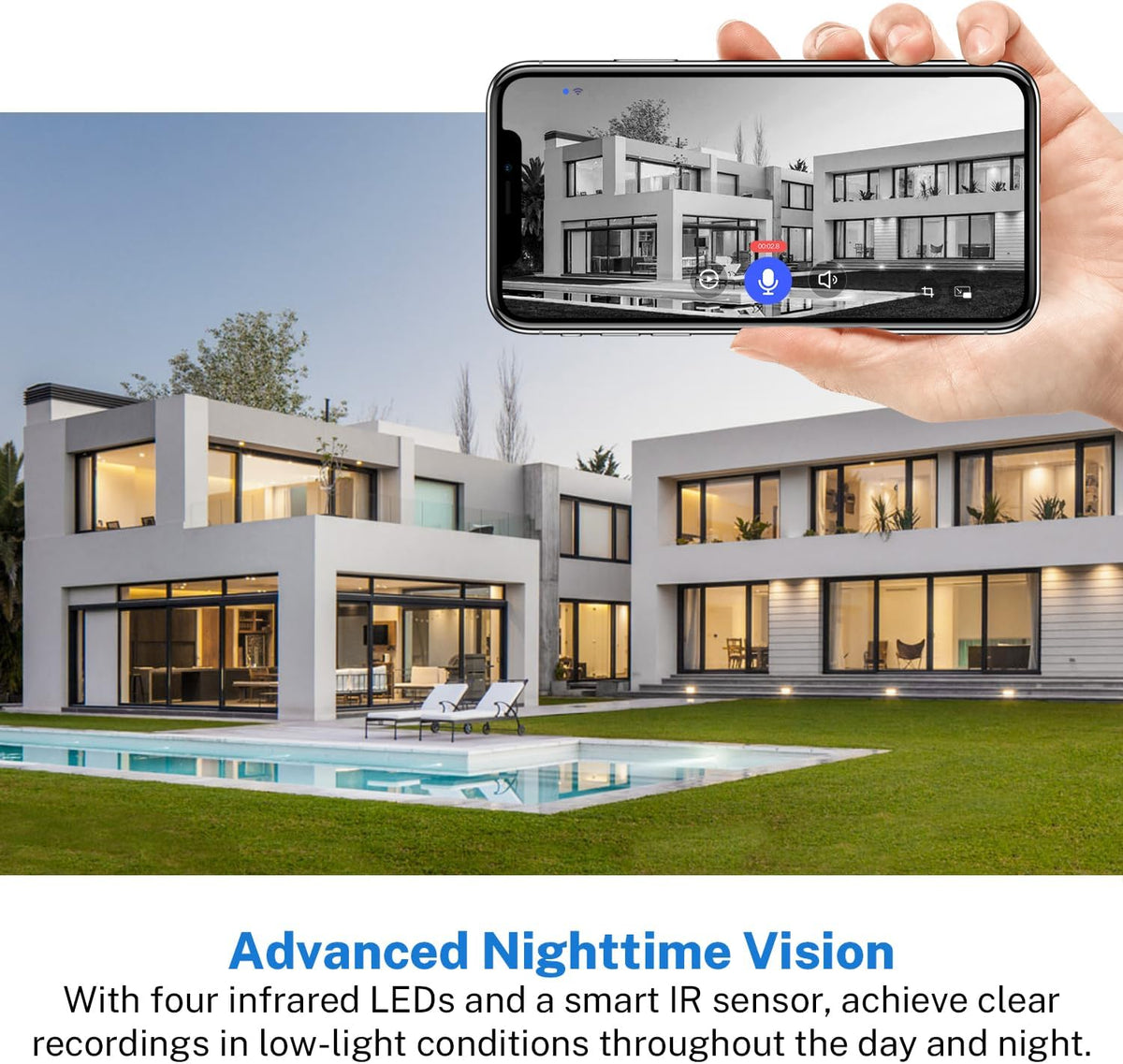 1080P WiFi Video Doorbell Camera Wireless with Receiver