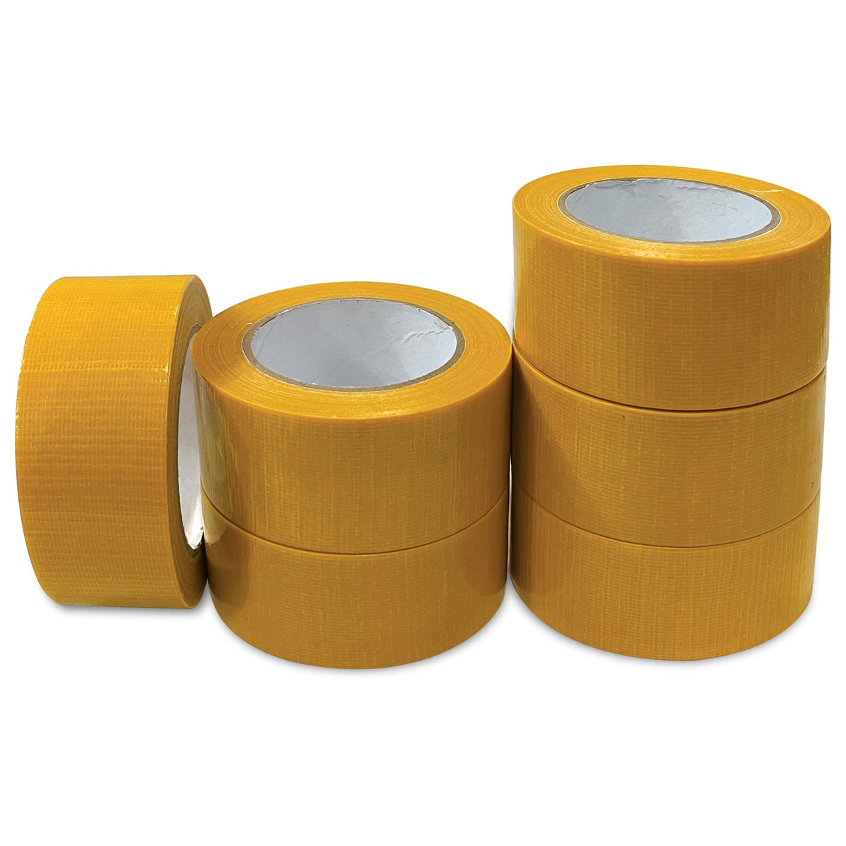 JeeJaan® 3 Rolls of Yellow Duct Tape 50mm x 50m Heavy Duty Waterproof Gaffa Tape for Electrical Plumbing Use Strong Adhesive Durable Ideal for Sealing Fixing and Wrapping Projects