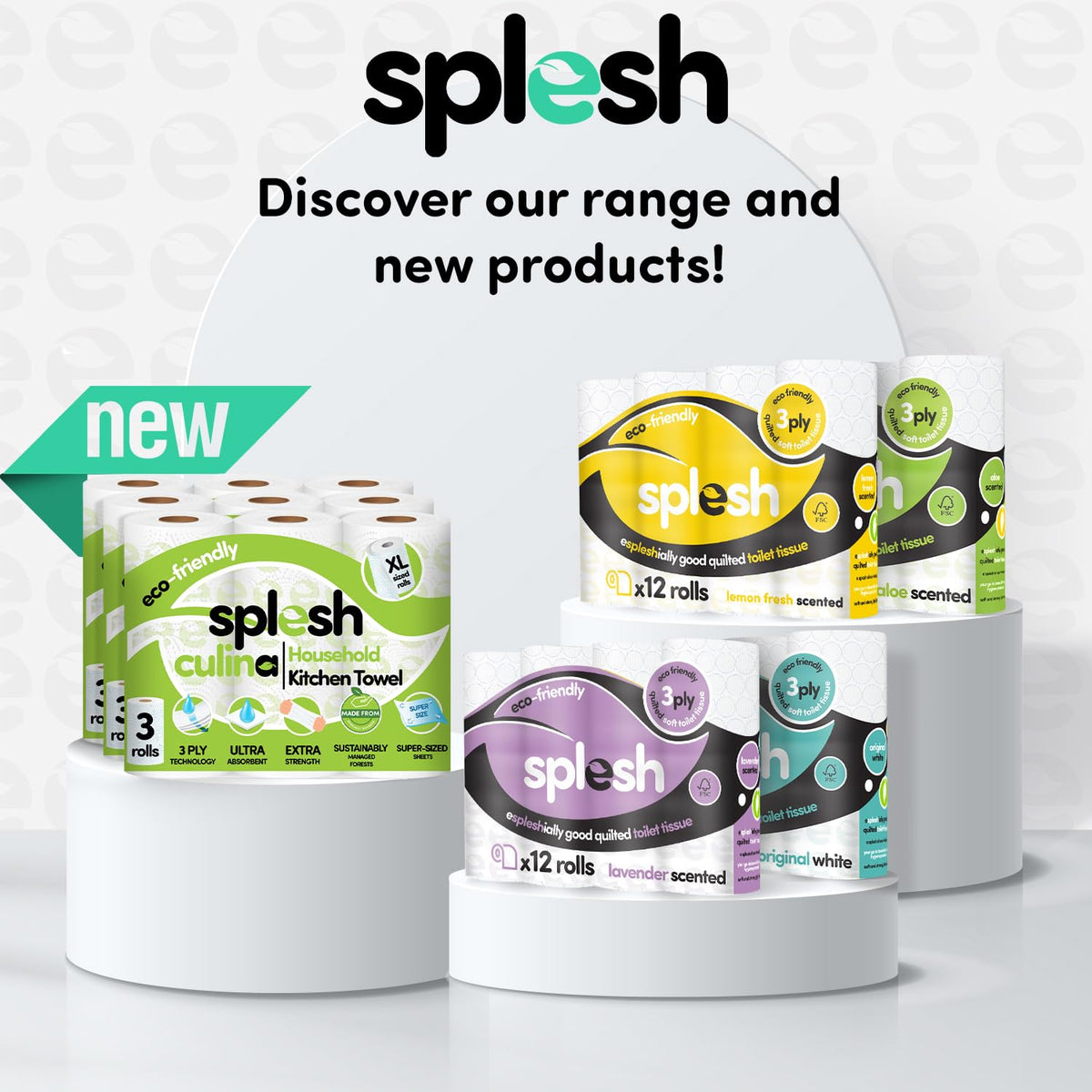 Splesh by Cusheen Toilet Roll 72 Rolls - Aloe Vera Scent Bulk Family Pack | Soft 3 Ply Quilted Bathroom Tissue Loo Rolls | Eco-Friendly, Sustainable Toilet Paper