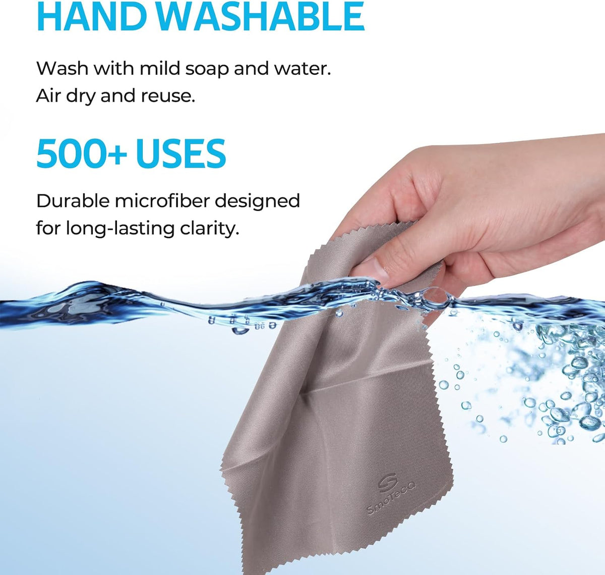 SmoTecQ 12 Pack Microfibre Glasses Cleaning Cloths (15x18cm) - Lint Free Lens Cleaner for Sunglasses, Camera Lenses, Jewelry, Mobiles & Screens - Washable & Reusable (Assorted Colours)