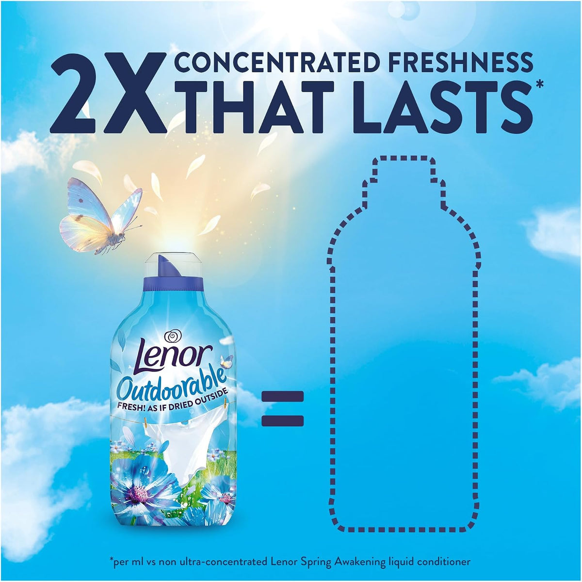 Lenor Outdoorable Fabric Conditioner 105 Washes, 1.47L, Spring Awakening