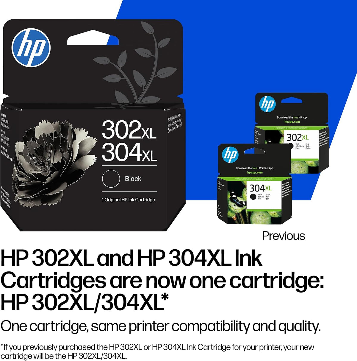 HP 302XL/304XL Black Original Ink Cartridge, High Yield