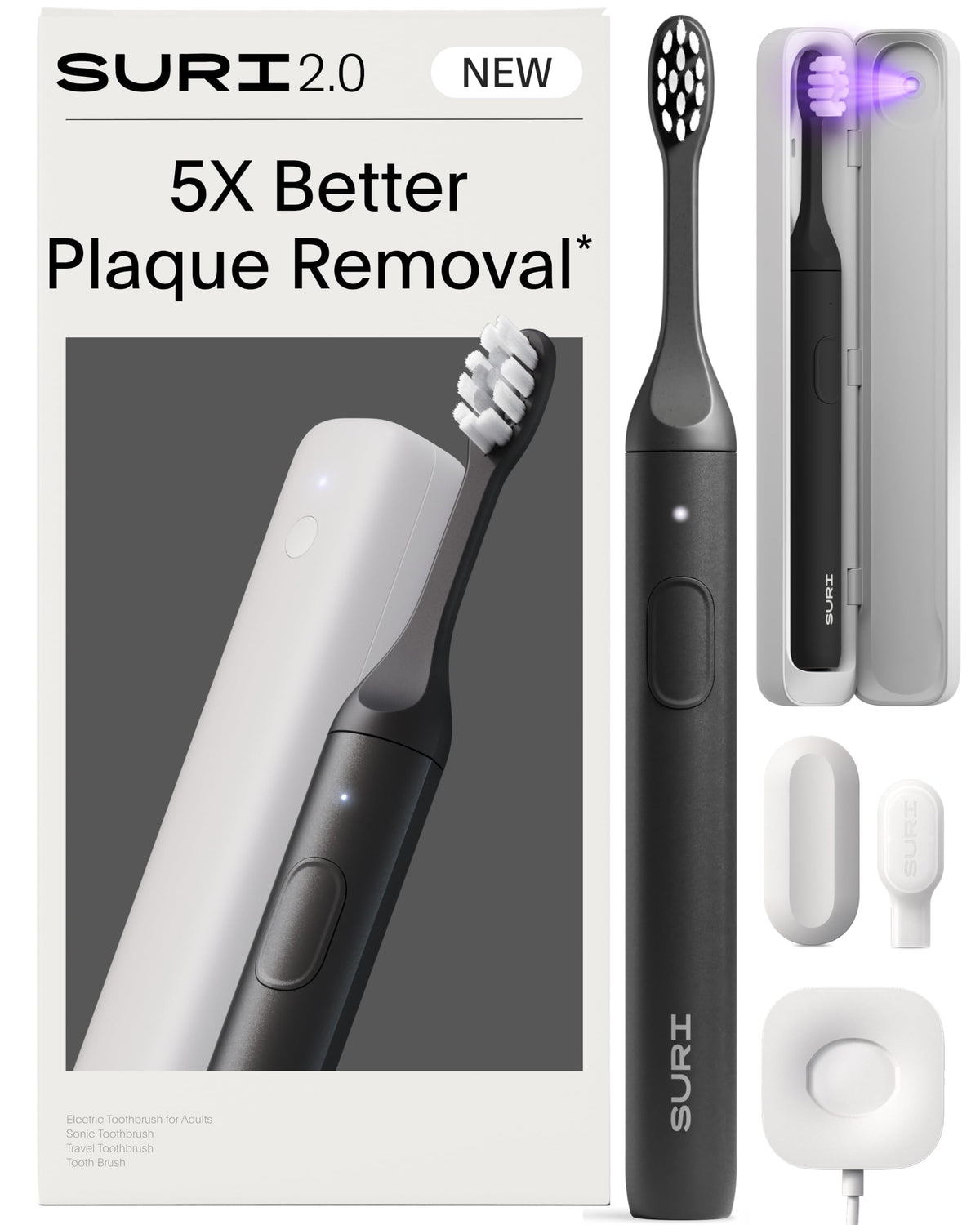 SURI Recyclable Electric Toothbrush Heads | Core & Pro Compatible | Long Lasting Replacement Heads | Pack of 3 | Winter Fern