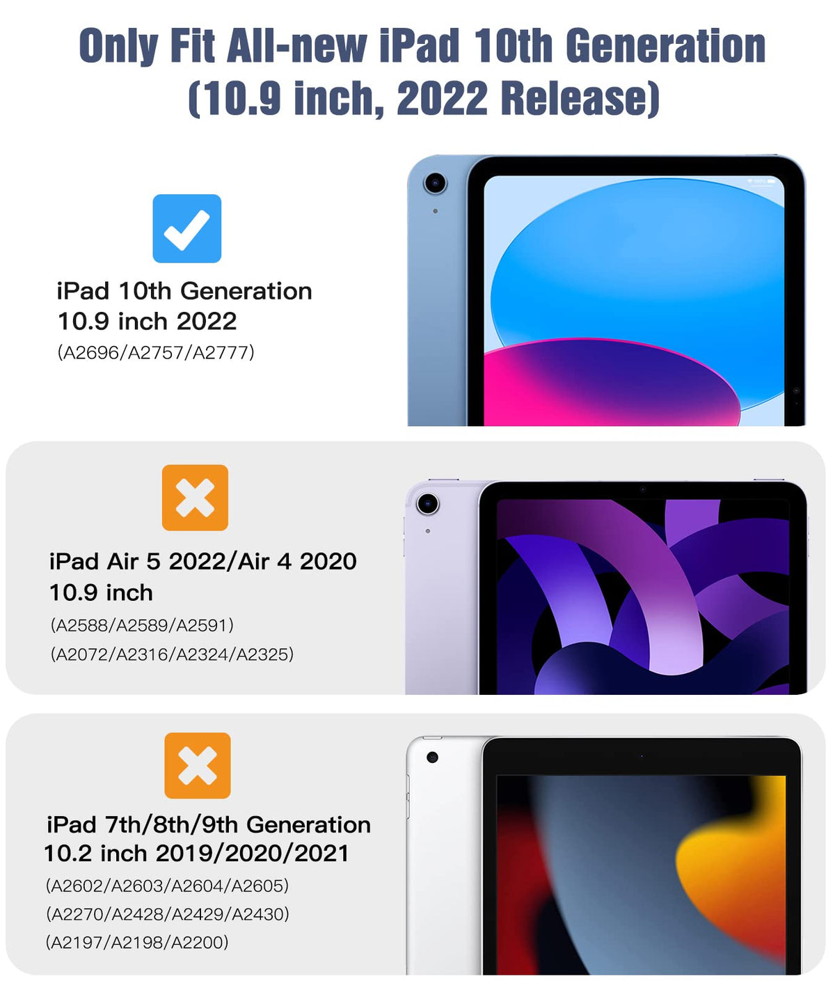 TiMOVO Case for iPad A16 11th Gen 11"/10th Gen 10.9", Abyss Blue