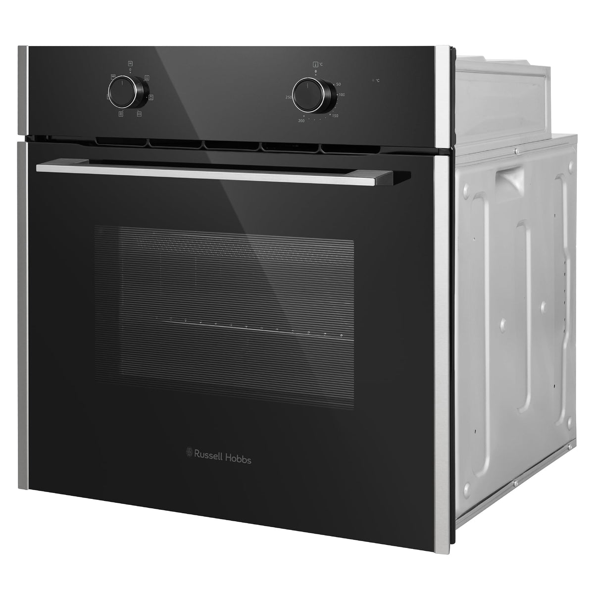 Russell Hobbs 70L, 60cm Wide, Single Electric Built-in Fan Oven and Grill in Stainless Steel, 6 Oven Functions, RHFEO7004SS