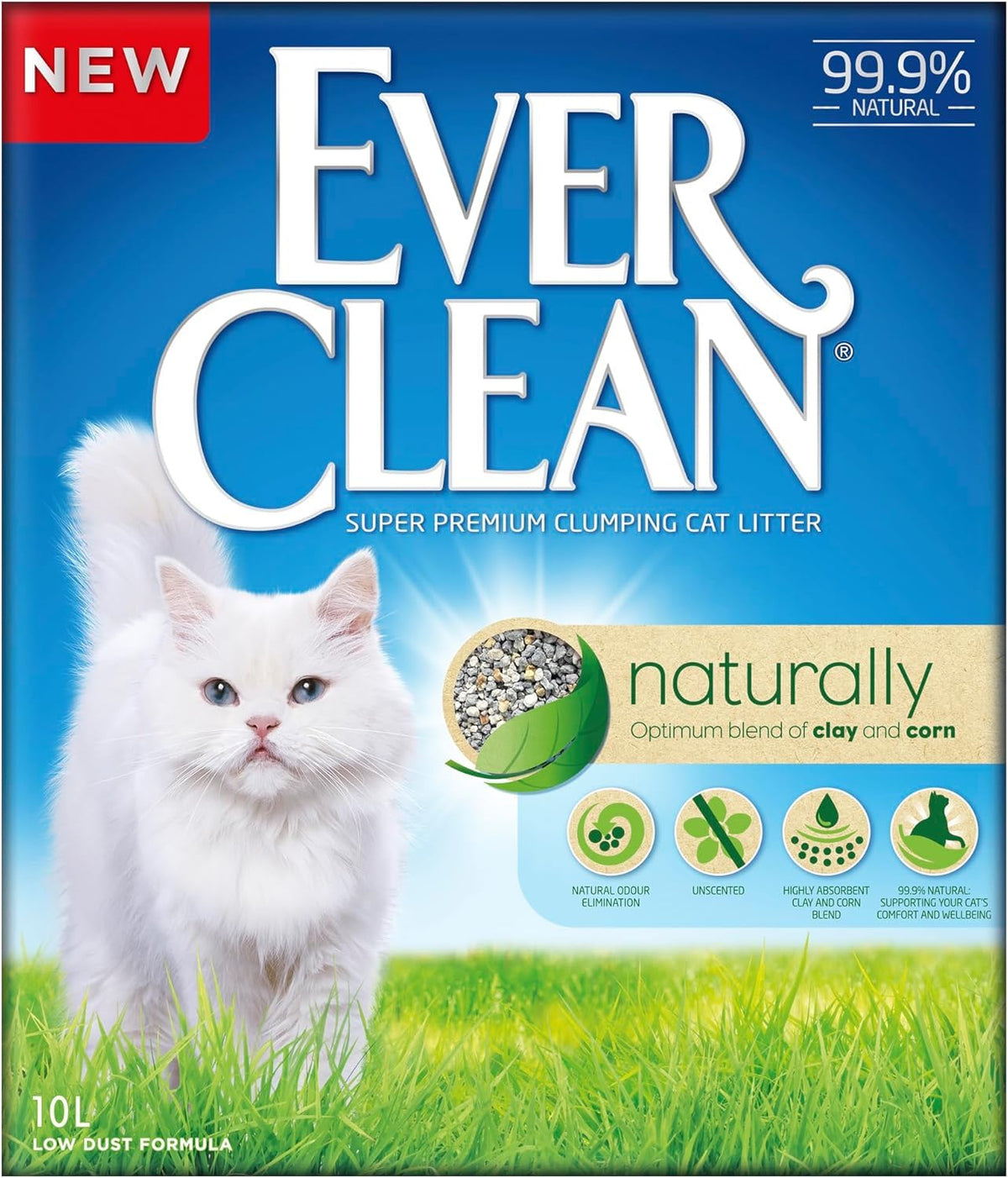 Ever Clean Clumping Cat Litter, Multiple Cat, Scented for long-lasting freshness, Unbeatable Clumping Strength, 10L