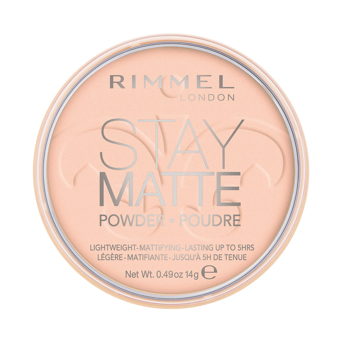 RIMMEL LONDON - Stay Matte Pressed Powder - Lightweight, Oil Absorbing, Smooth Non-Powdery Texture, Lasting Up To 5hrs - For All Skin Types - Dermatologically Tested - Transparent - 14g