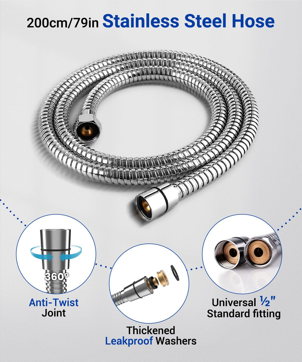 High Pressure Shower Head, Power Shower Head with 6 Modes