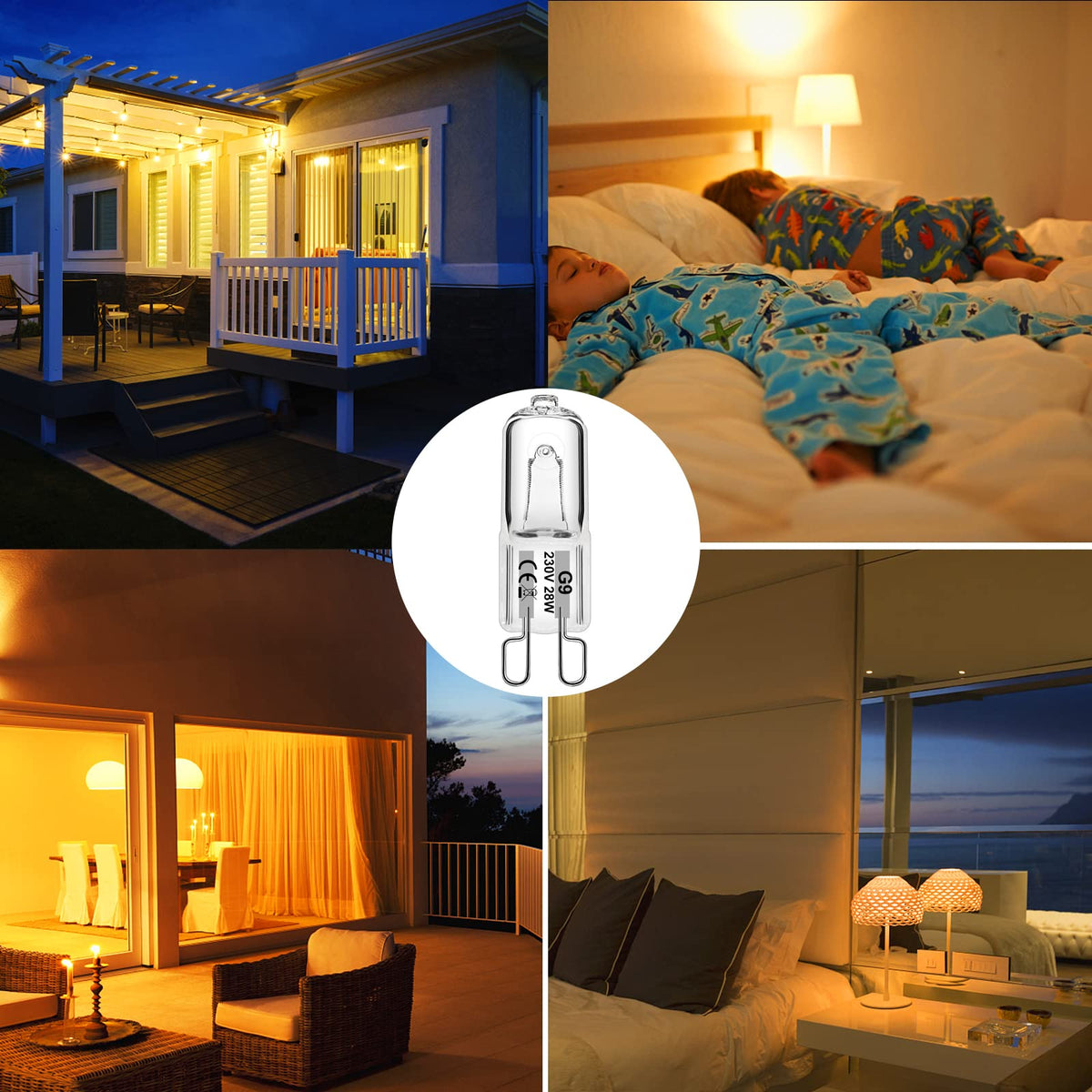 WeshLMPO G9 Halogen Bulbs 25W G9 Bulb Warm White 230V Dimmable for Oven 300 Degrees 12 Pcs