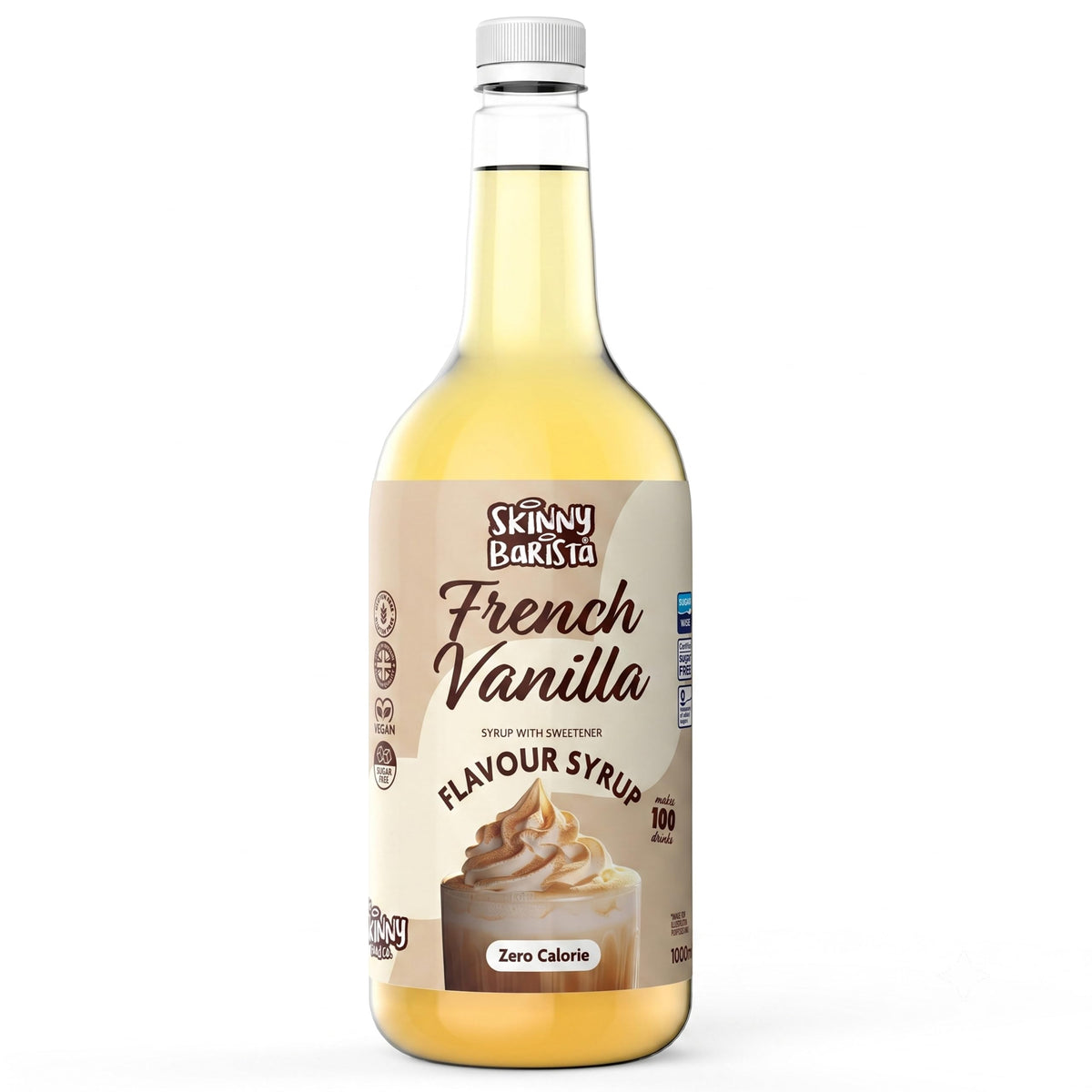 Skinny Food Co Butterscotch Syrup Zero Calorie 1L - Sugar Free Coffee Syrup