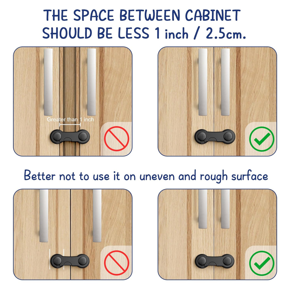 Cupboard Locks for Children 12 Pack - White
