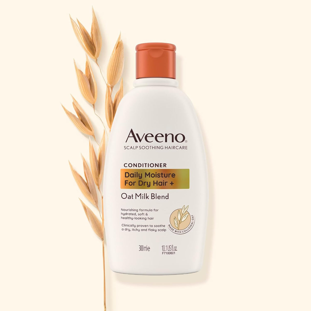 Aveeno Scalp Soothing Haircare Daily Moisture Conditioner, Oat Milk Blend, for Dry Hair, Soothes Dry, Itchy & Flaky Scalp, Clinically Proven, Sulfate Free, 300ml